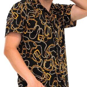 ✨NWT WEIV Men's String Bead Status Button Down Shirt